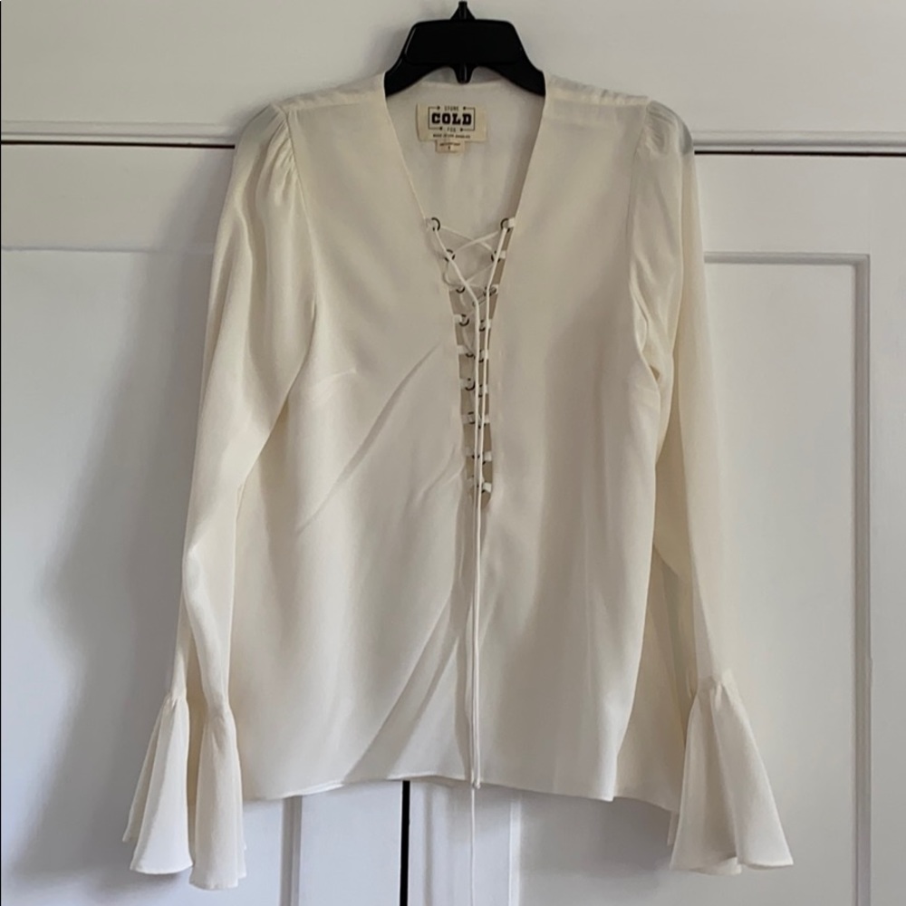 Stone Cold Fox lace up top